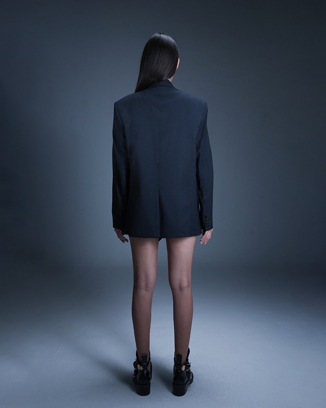 Satin Lapel Classic Navy Blazer